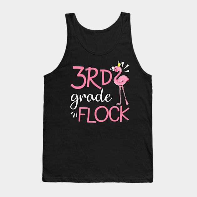 Flamingo Back To School 3rd Third Grade Flock Tank Top by Elliottda